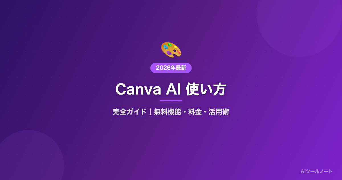 Canva AIの使い方完全ガイド サムネイル